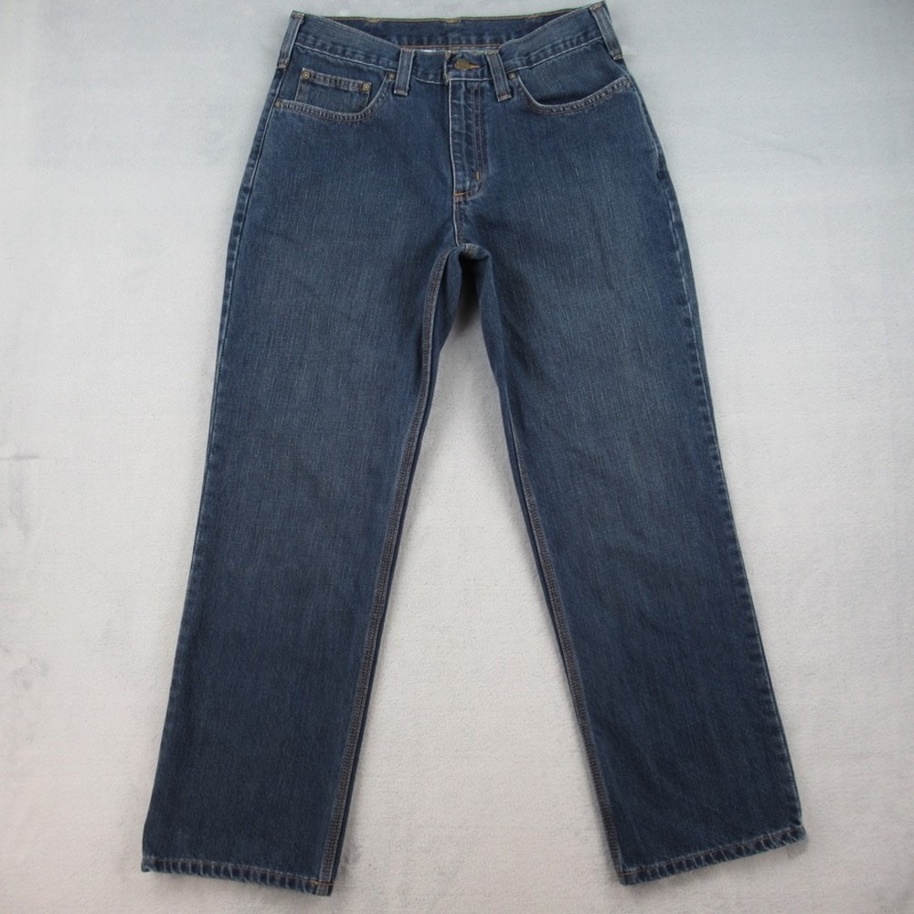 Carhartt Jeans Mens 32x30 Blue Relaxed Fit Straight Leg Denim 101483-968